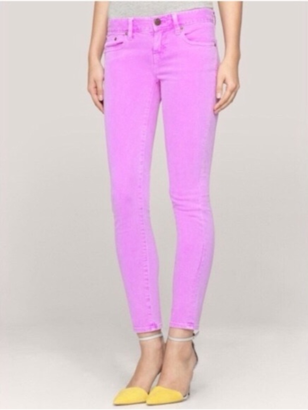 J.Crew Toothpick skinny jeans light purple wash denim 26 ankle W28 W29
